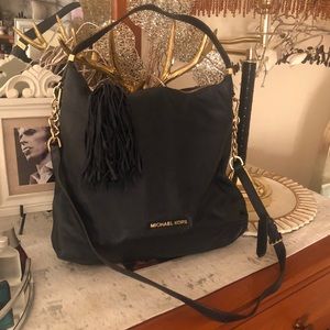 Blue pebbled leather Micheal Kors shoulder bag